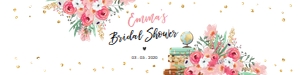 Water Bottle Label Floral Travel Bridal Shower Pink design preview