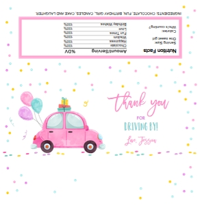 Candy Bar Wrapper Drive By Car Pink design preview