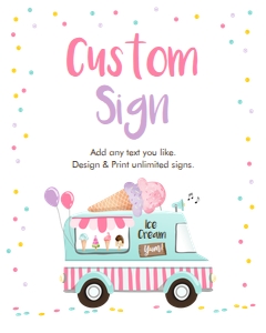 Custom Editable Sign Ice Cream Truck design preview