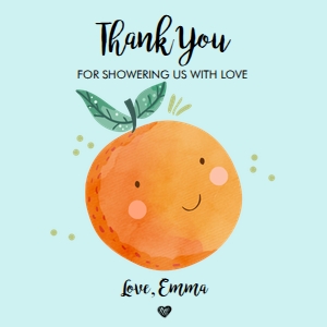 Favor Tag Baby Shower Little Cutie Blue design preview