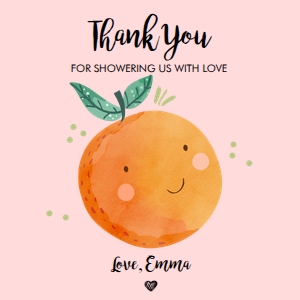 Favor Tag Baby Shower Little Cutie Pink design preview