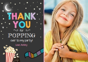 Thank You Card Movie Chalk Girl - With Photo design preview