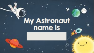Name Game Space Card: Name Game Space