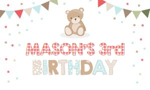 Backdrop Banner Teddy Bear design preview