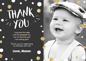 Thank You Card Mr Onederful Chalk Photo design preview