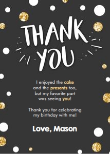 Thank You Card Mr Onederful Chalk design preview