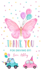 Favor Tag Butterfly Balloons Cars: Favor Tag Butterfly Balloons Cars