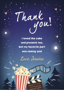 Thank You Card Movie Night Under the Stars design preview