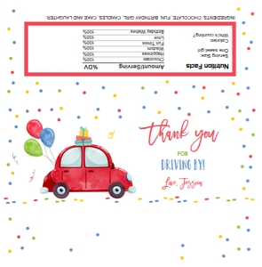 Candy Bar Wrapper Drive By Car Red design preview
