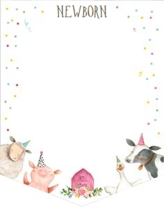 Monthly Photo Banner Farm Girl Confetti design preview
