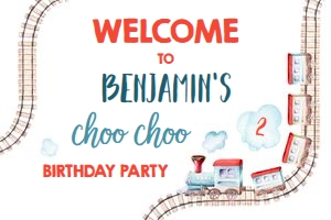 Backdrop Banner Train design preview