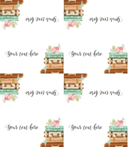 Food Labels Travel Suitcases White design preview
