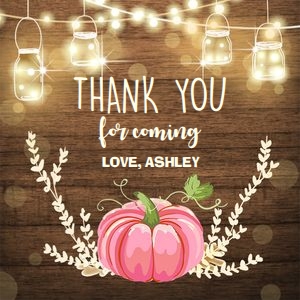 Tags Pumpkin Wood Pink Squared: Tags Pumpkin Wood Pink