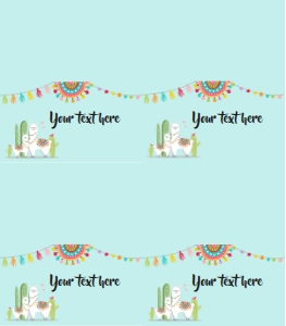 Food Labels Llama Blue 0079 design preview