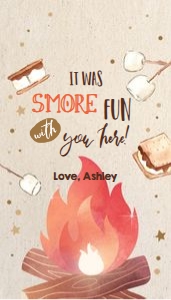 Favor Tags Bonfire Smores Brown: Favor Tags Bonfire Smores Brown