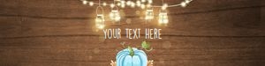 Water Bottle Labels Pumpkin Blue design preview