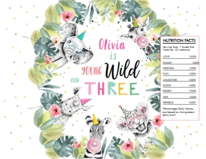 Chip Bag Party Animals Wild Three Girl design preview