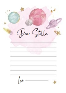 Time Capsule Space Planets White Girl design preview