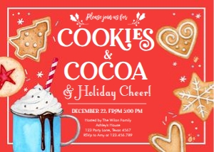 Cookies and Cocoa Red design preview