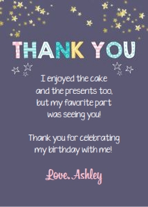 Thank You Card Pajamas Vertical design preview