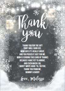 Thank You Card snow Dark design preview