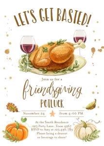 Friendsgiving Invitation Get Basted design preview