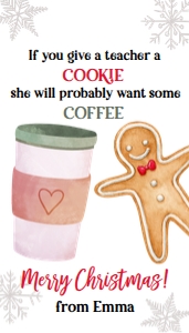 Favor Tags Cookie Coffee Teacher design preview