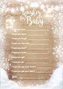 Game Wishes For Baby Winter Wood design preview