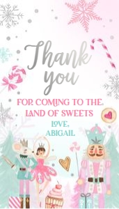 Favor Tags Nutcracker Sweets Pink Silver design preview