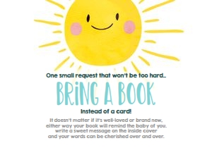A Ray Of Sunshine Bring a Book Card Neutral design preview