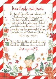 Letter Elf Boy design preview
