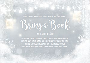 Bring a Book Card Winter Snow Light design preview
