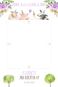 Photo Booth Frame Farm Purple design preview