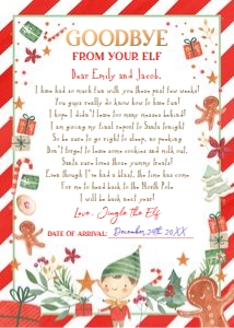 Goodbye Letter Elf Boy design preview