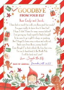 Goodbye Letter Elf Girl design preview