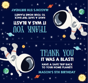 Treat Bag Topper Outer Space Astronaut Boy design preview