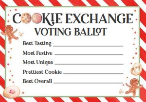 Cookie Exchange Voting Ballot design preview
