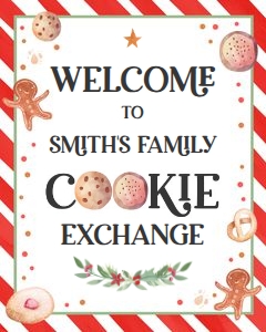 Welcome Sign Cookie Exchange design preview