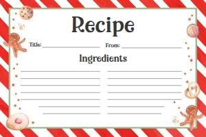Recipe Card Cookie Exchange design preview