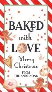 Favor Tags Baked With Love design preview