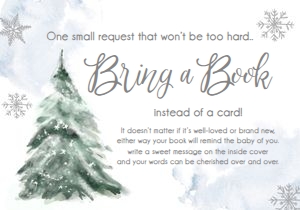 Bring a Book Card Winter Tree Blue design preview