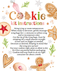 Cookie Kit Instructions White design preview