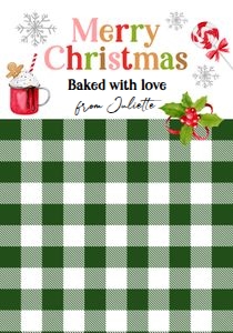 Cookie Card Merry Christmas Gingham design preview