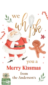 Favor Tag Whisk Santa Kissmas design preview