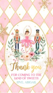 Favor Tags Nutcracker Pink design preview
