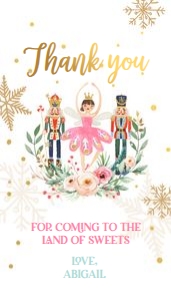 Favor Tags Nutcracker Greenery White design preview