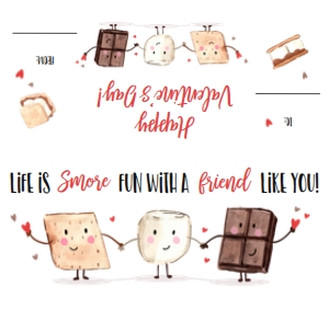Treat Bag Topper Valentine Smores design preview
