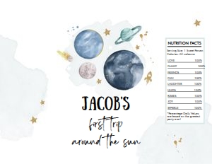 Chip Bag Space Watercolor Planets First Trip Boy White design preview