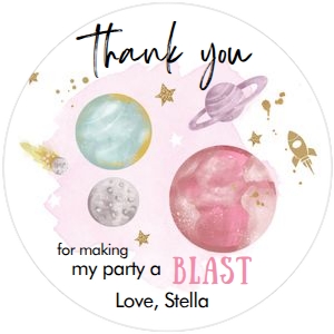Tag Space Planets Girl White Blast Round: Tag Space Planets Girl White Blast