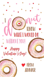 Favor Tag Donut Know What I'd Do Without You White design preview